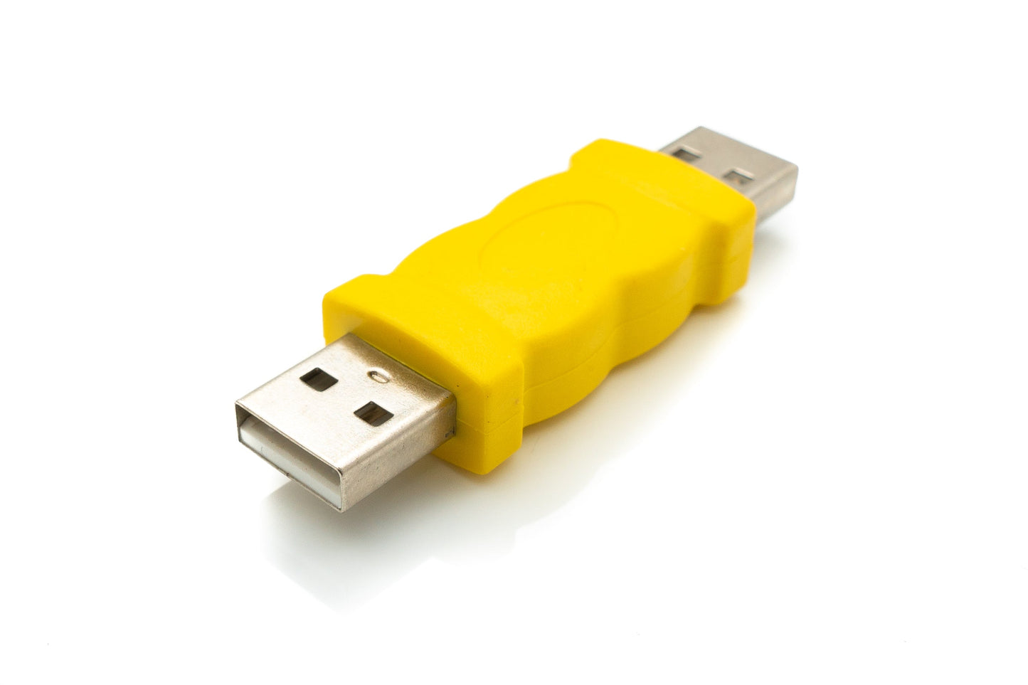 SYSTEM-S USB 2.0 Adapter Typ A Stecker zu Stecker Kabel in Gelb
