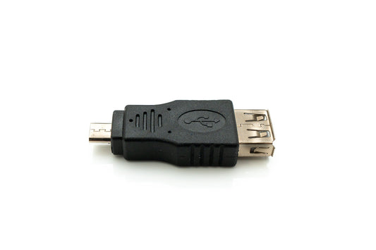 SYSTEM-S USB 2.0 Adapter Micro B male to Type A female cable in black
