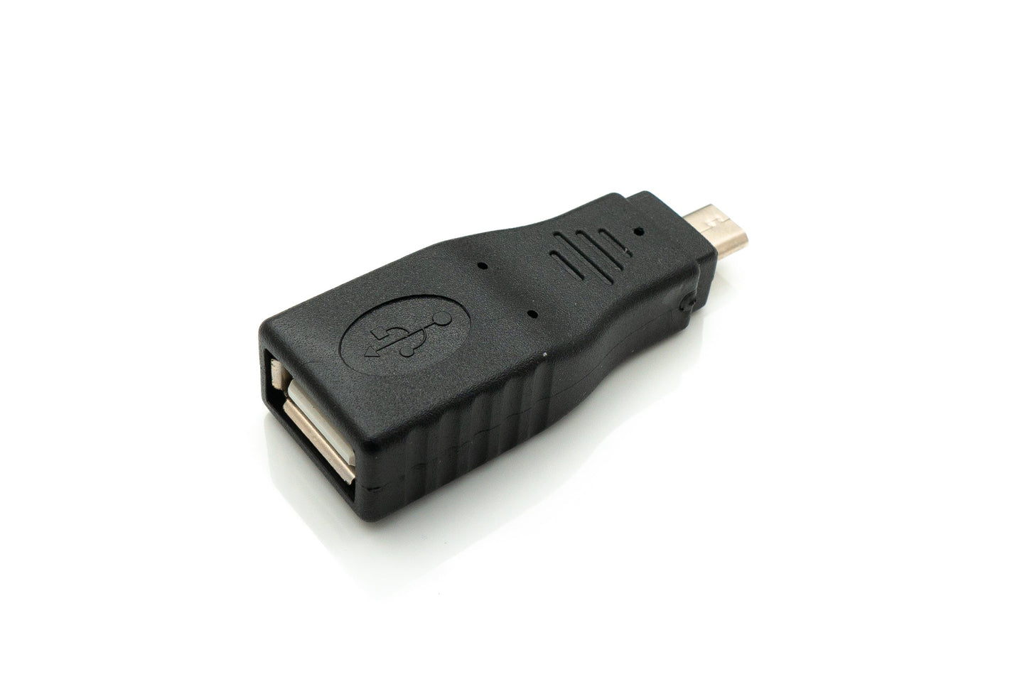 SYSTEM-S USB 2.0 Adapter Micro B Stecker zu Typ A Buchse Kabel in Schwarz