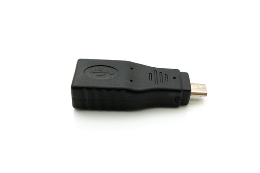SYSTEM-S USB 2.0 millistykki Micro B karlkyns í Type A kvenkyns snúru í svörtu