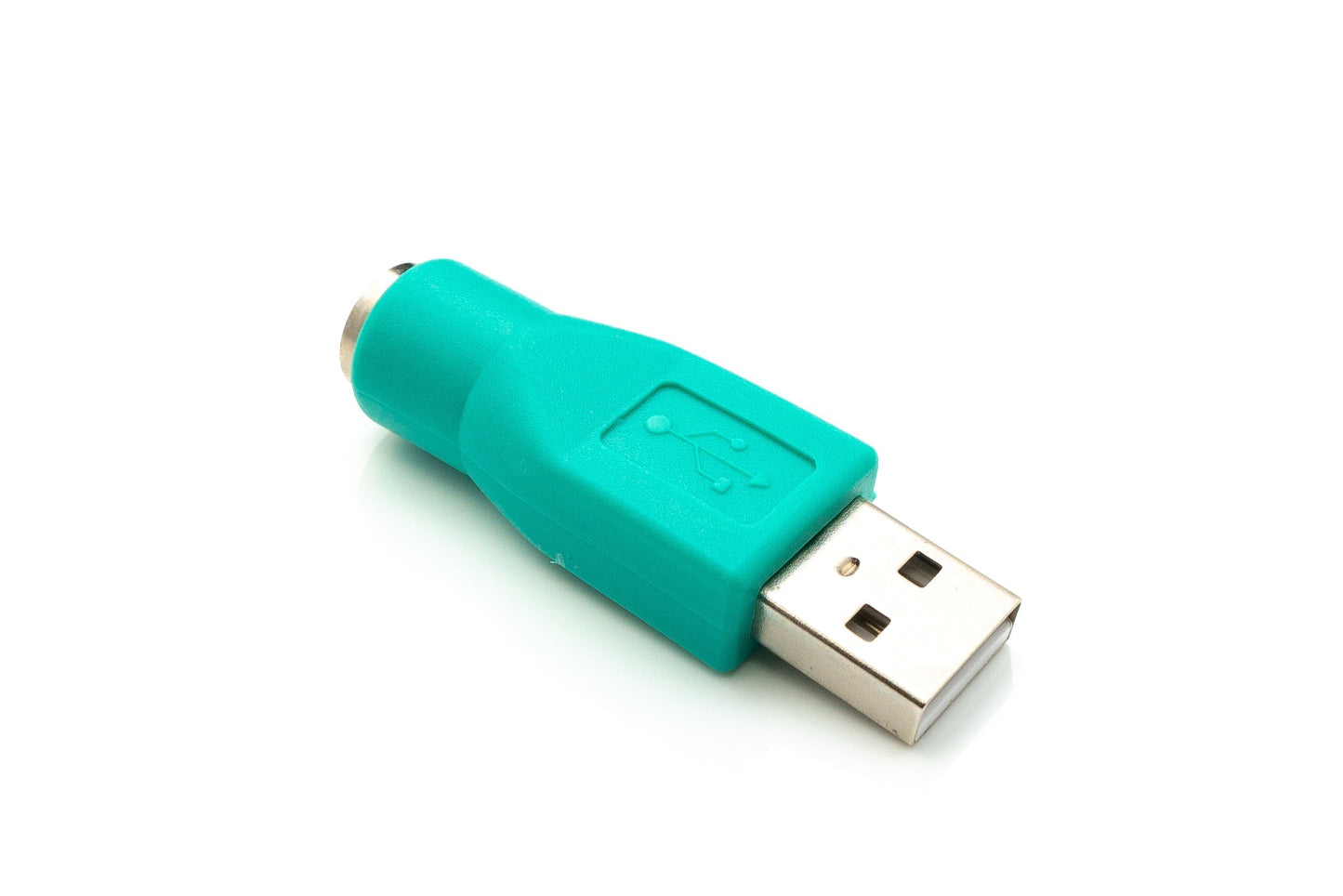 SYSTEM-S USB 2.0 millistykki af gerðinni A karlkyns í PS/2 karlkyns PS2 snúru í blágrænu