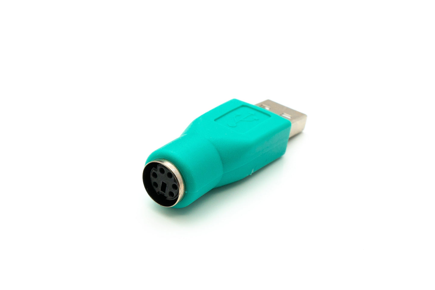 SYSTEM-S USB 2.0 millistykki af gerðinni A karlkyns í PS/2 karlkyns PS2 snúru í blágrænu