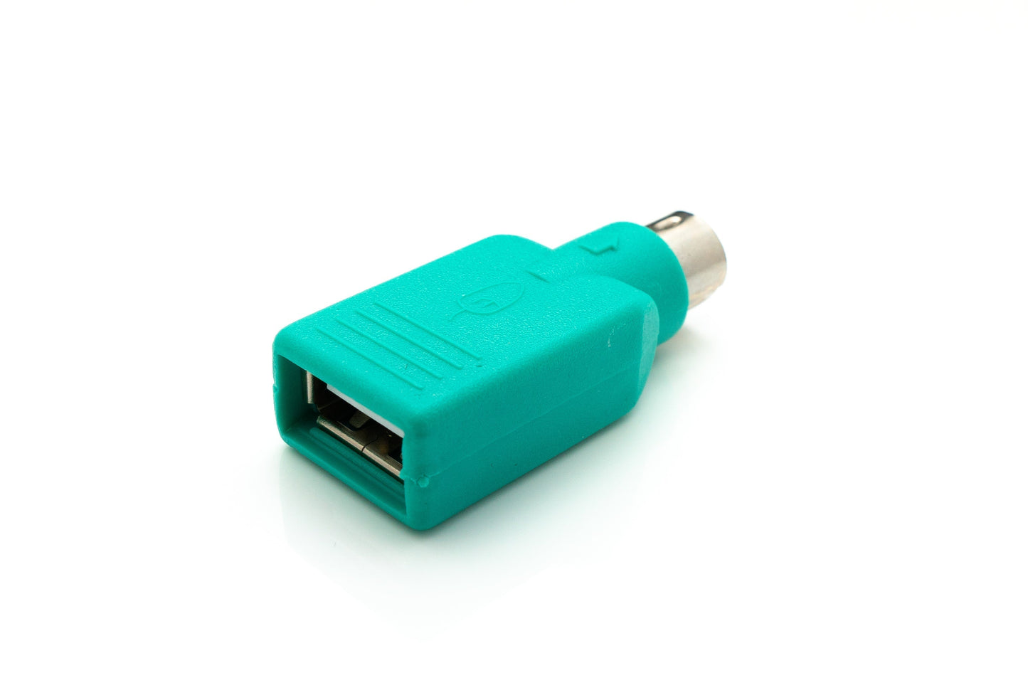 SYSTEM-S USB 2.0 millistykki af gerðinni A kvenkyns í PS/2 karlkyns PS2 snúra í blágrænu
