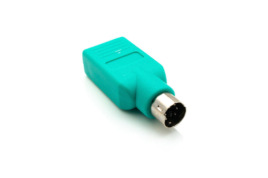 SYSTEM-S USB 2.0 millistykki af gerðinni A kvenkyns í PS/2 karlkyns PS2 snúra í blágrænu