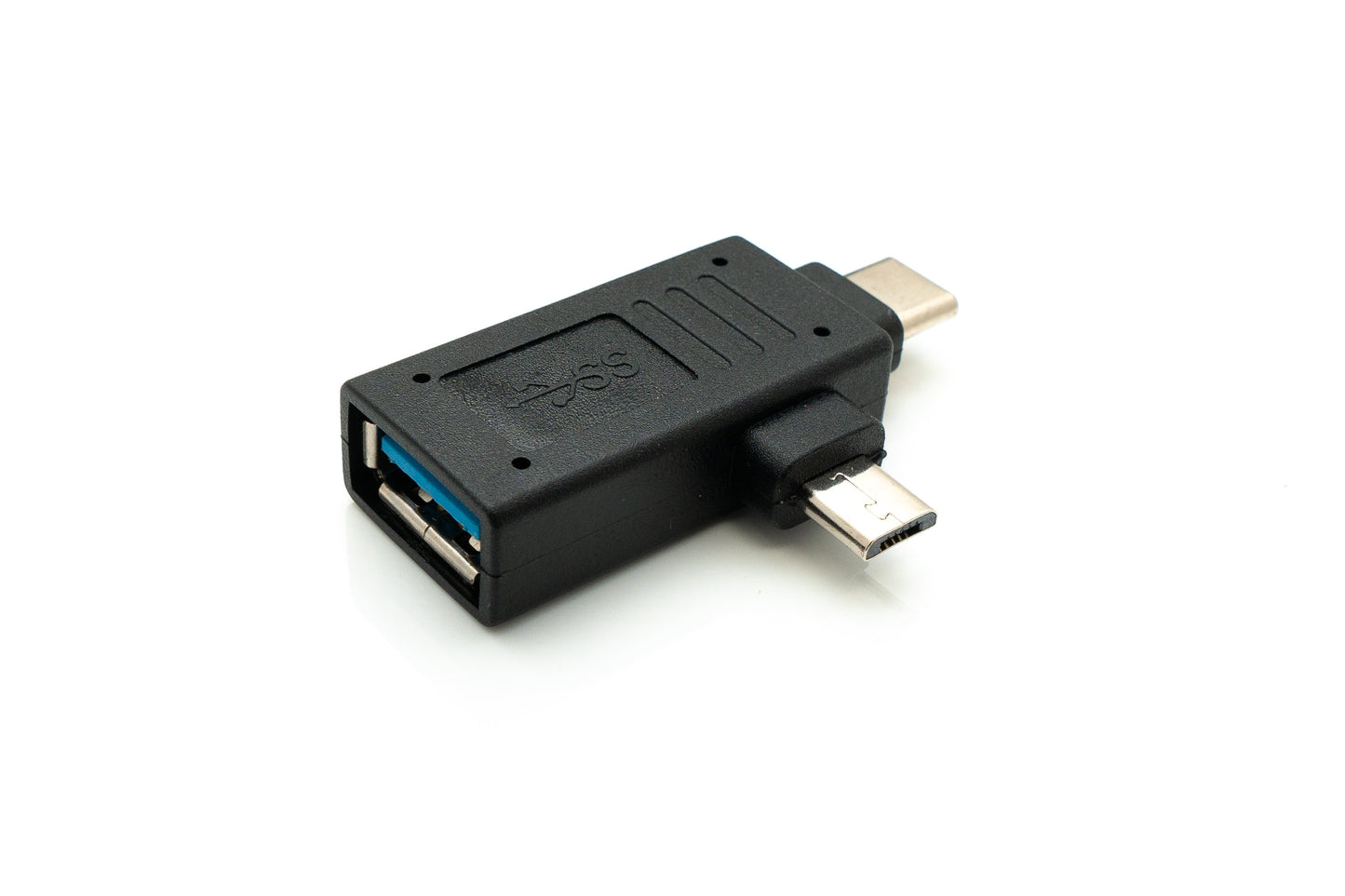 SYSTEM-S USB Y 3.1 Adapter Type C Male & 2.0 Micro B Male to 3.0 A Female Cable