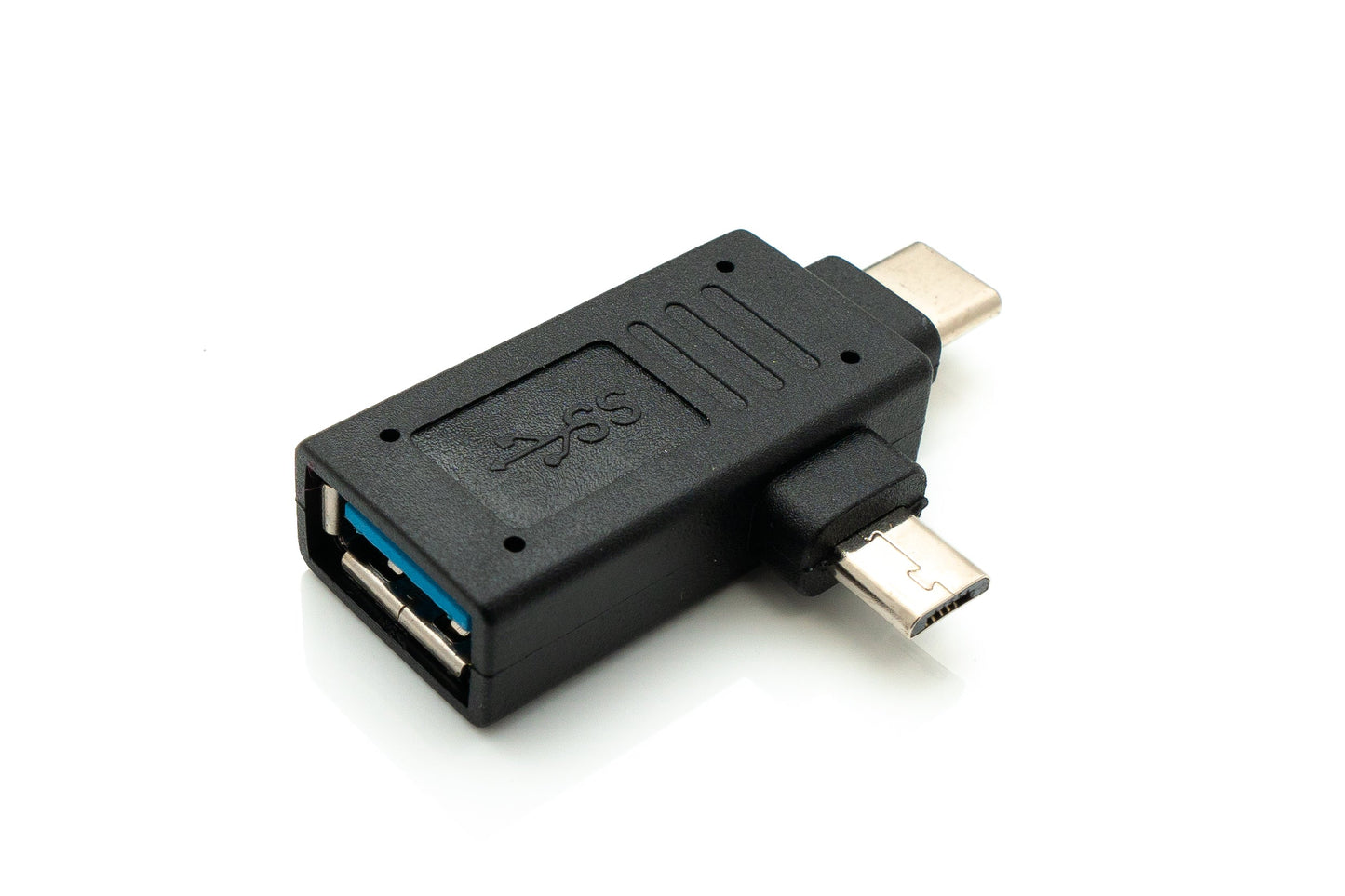SYSTEM-S USB Y 3.1 Adapter Type C Male & 2.0 Micro B Male to 3.0 A Female Cable