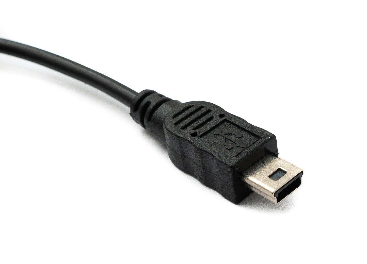 SYSTEM-S USB 2.0 Y snúra 30 cm Mini B kvenkyns í karlkyns + Micro B karlkyns millistykki svart