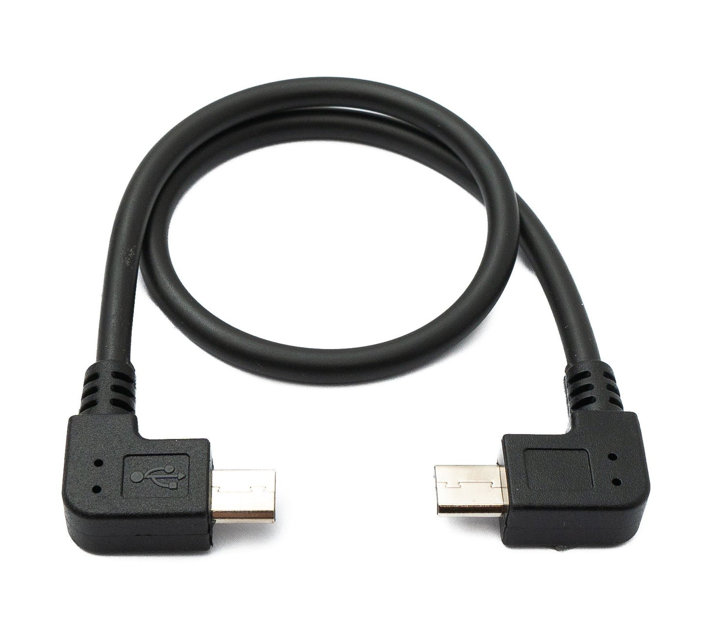 SYSTEM-S USB 2.0 Kabel 30 cm Micro B Stecker zu Stecker in Schwarz