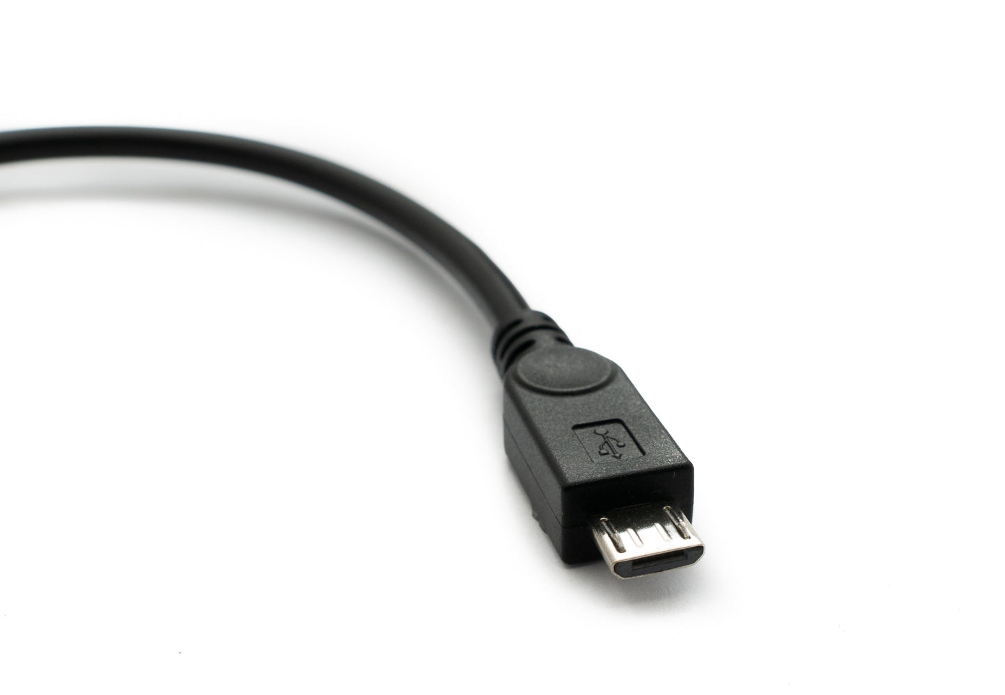 SYSTEM-S USB 2.0 Kabel 15 cm Micro B Stecker zu Buchse Adapter in Schwarz