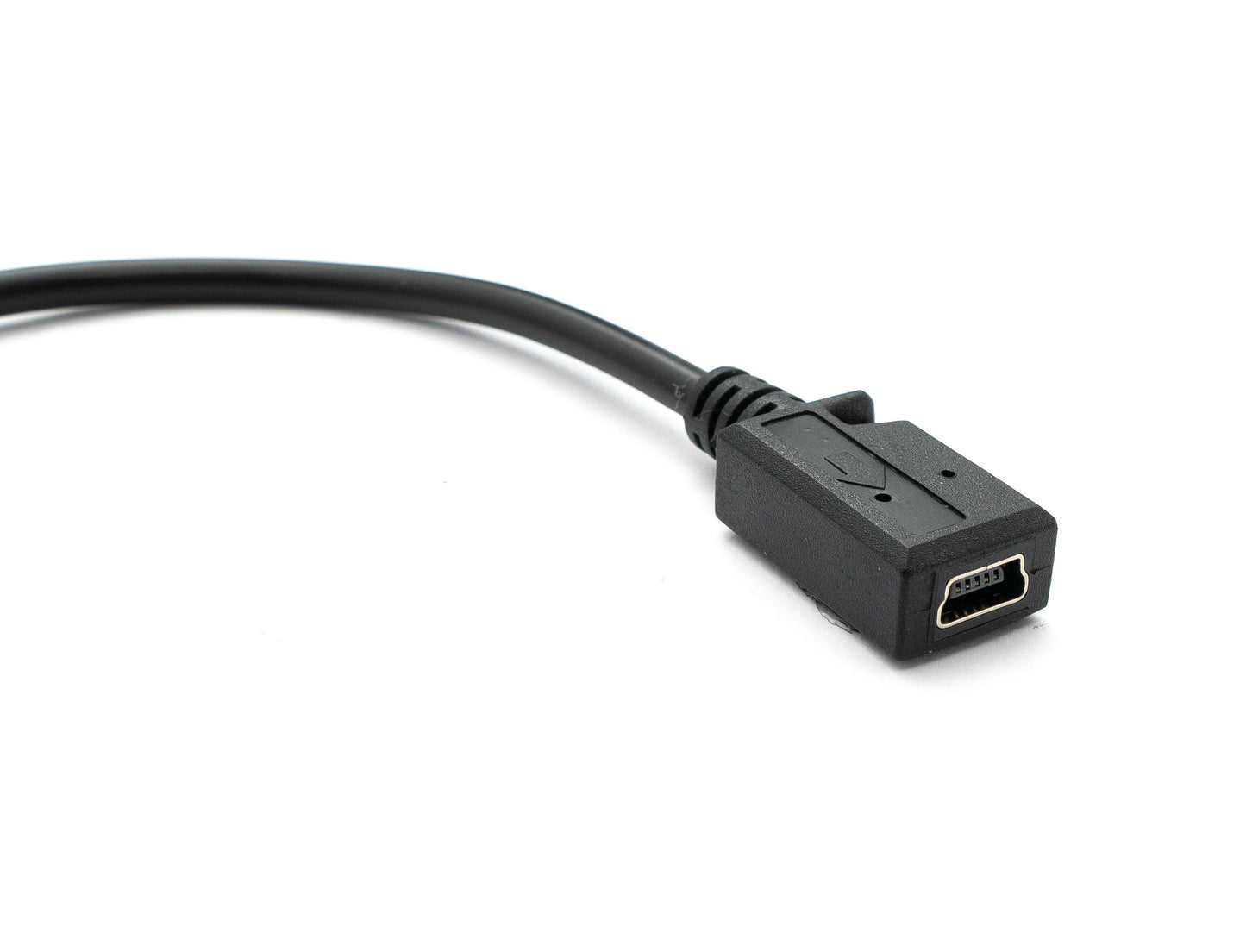 SYSTEM-S USB 2.0 Kabel 20 cm Mini B Stecker zu Buchse Adapter in Schwarz