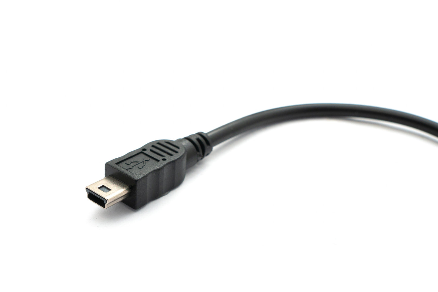 SYSTEM-S USB 2.0 Kabel 20 cm Mini B Stecker zu Buchse Adapter in Schwarz