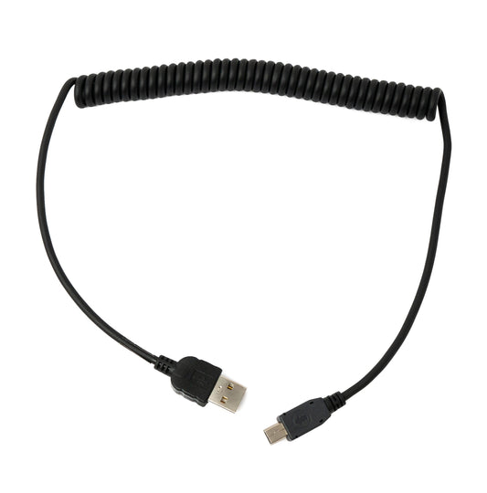 SYSTEM-S USB 2.0 cable 130 cm Mini B female to Type A male spiral for Garmin