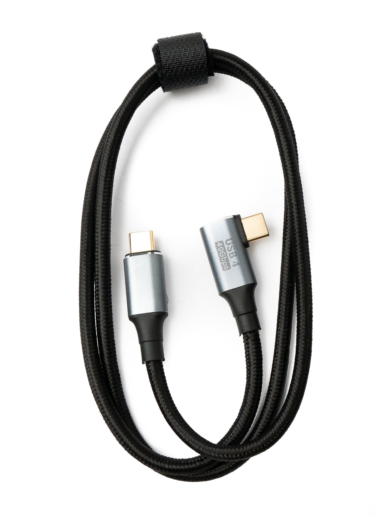 SYSTEM-S USB4 USB cable 80 cm Type C male to male 40 Gbit/s USB 4.0 braided angle