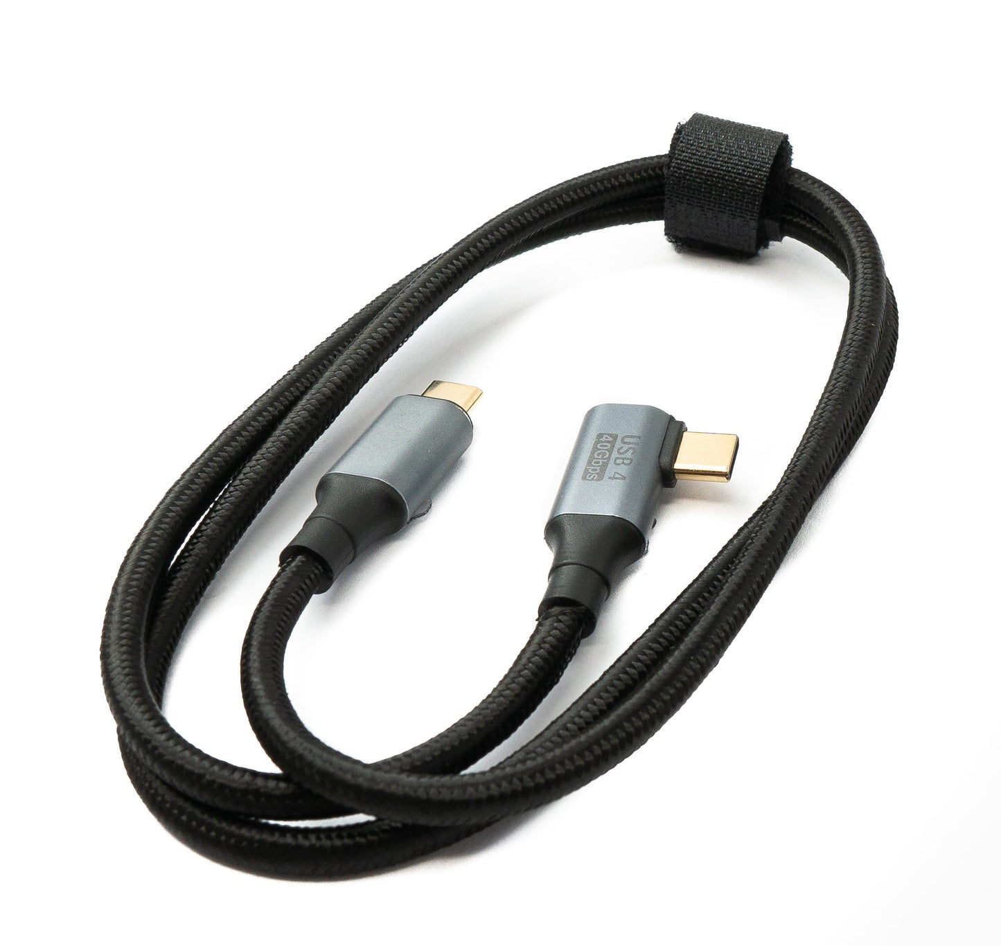 SYSTEM-S USB4 USB cable 80 cm Type C male to male 40 Gbit/s USB 4.0 braided angle