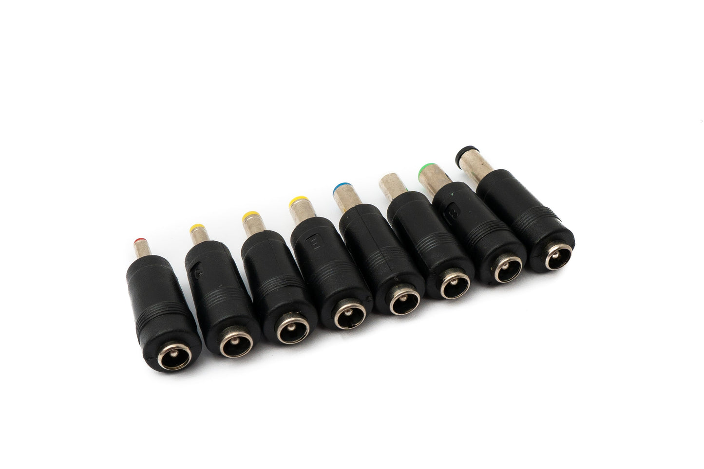 SYSTEM-S DC millistykki sett með 8 DC 20V 5,5 x 2,1 mm fyrir fleiri DC tengisnúrur í svörtu