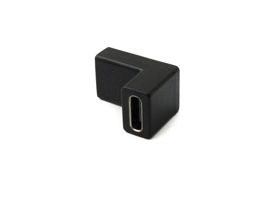 SYSTEM-S USB 3.1 Adapter Type C Female to Female Angle Cable in Black