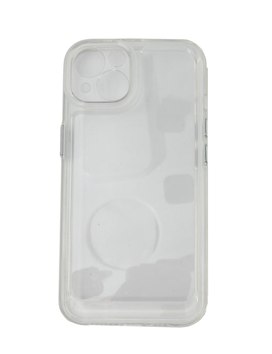 SYSTEM-S protective case shockproof made of TPU silicone in white transparent case for iPhone 14