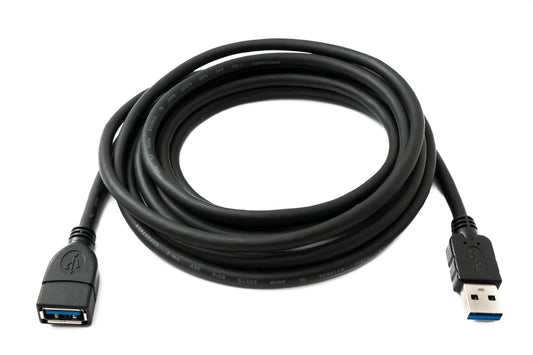 SYSTEM-S USB 3.0 snúra 3 m Tegund A karlkyns í kvenkyns 5 Gbit/s í svörtu