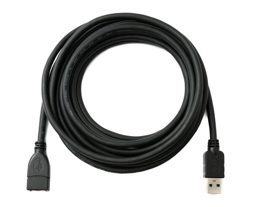 SYSTEM-S USB 3.0 snúra 3 m Tegund A karlkyns í kvenkyns 5 Gbit/s í svörtu
