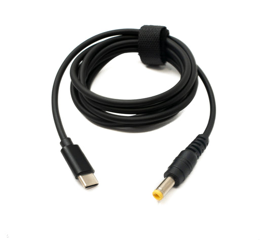 SYSTEM-S DC 20V cable 150 cm 5.5 x 2.5 plug to USB 3.1 Type C plug
