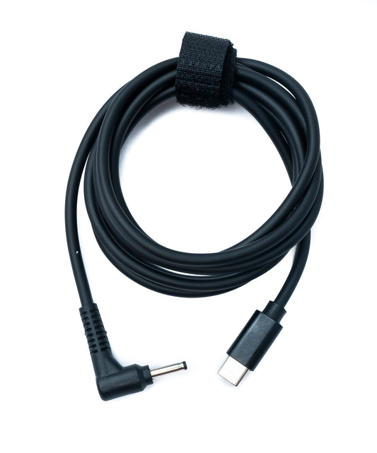 SYSTEM-S DC 20V cable 150 cm 3.0 x 1.1 plug to USB 3.1 Type C plug angle