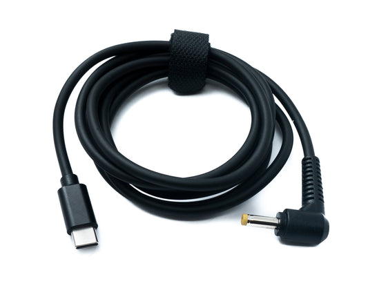 SYSTEM-S DC 20V snúra 150 cm 4.0 x 1.7 tengi í USB 3.1 Tegund C tengi horntengi