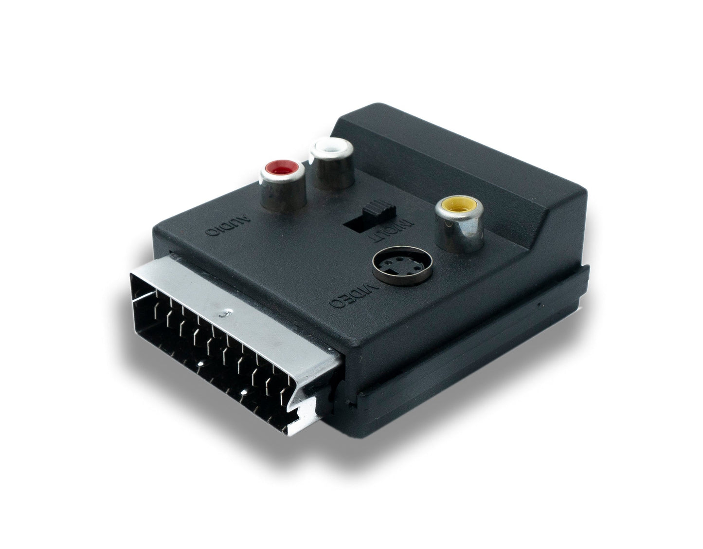 SYSTEM-S SCART breytir 21P tengi í RCA 3 pinna S-Video tengi millistykki