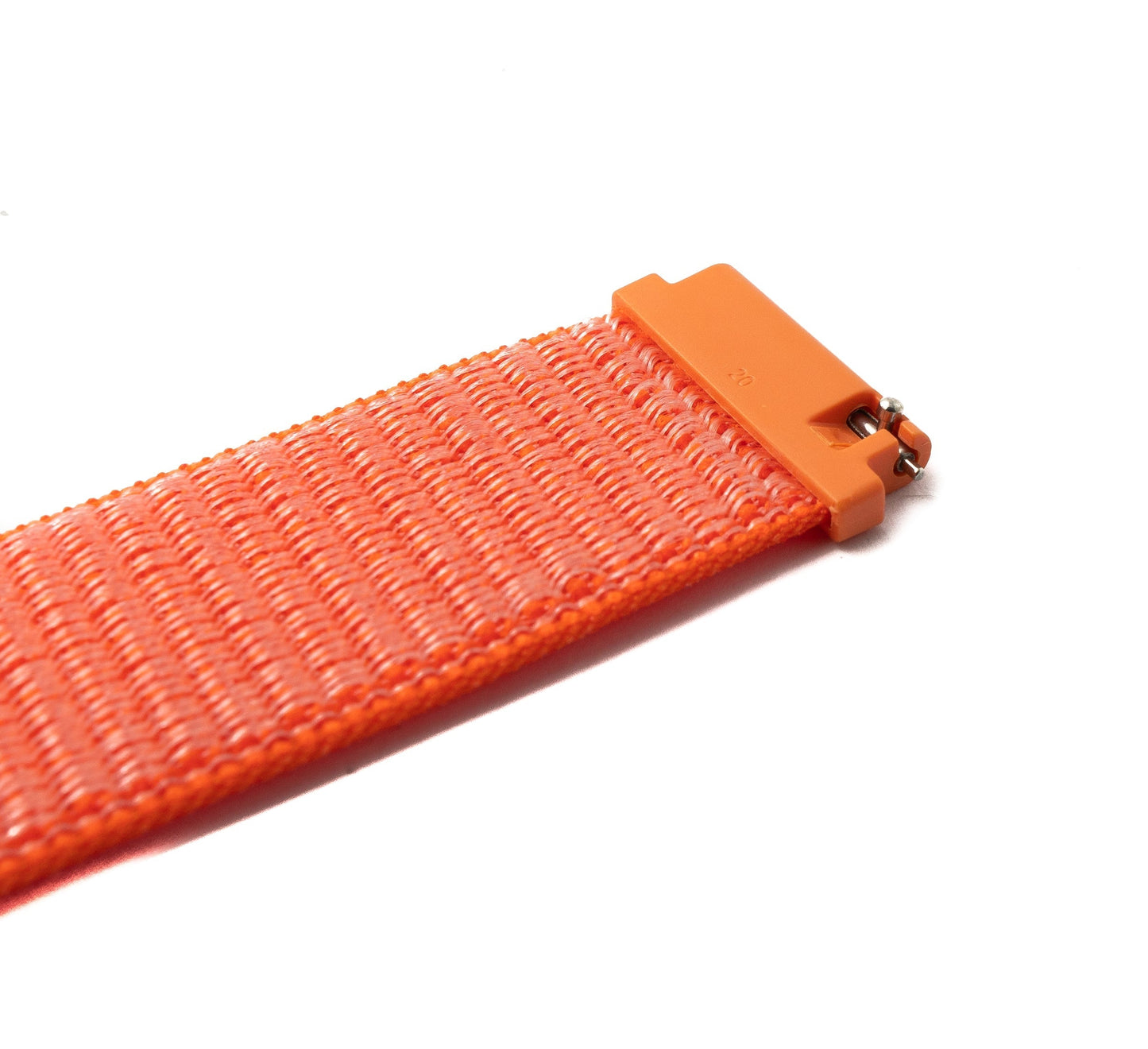 SYSTEM-S Armband 20 mm aus Nylon für Huawei Watch Smartwatch in Orange