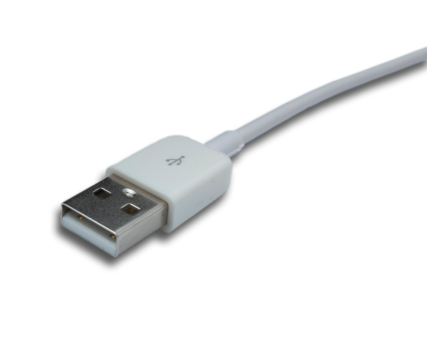 SYSTEM-S USB 3.1 snúra 200 cm Tegund C karlkyns í 2.0 A kvenkyns vinklað í hvítu