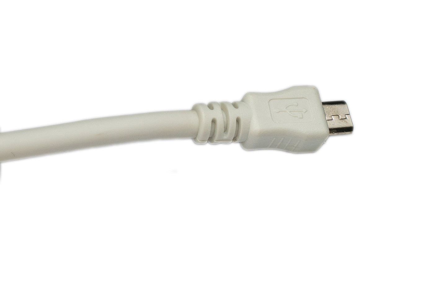 SYSTEM-S USB 2.0 snúra 300 cm Micro B tengi í Type A tengi í hvítu