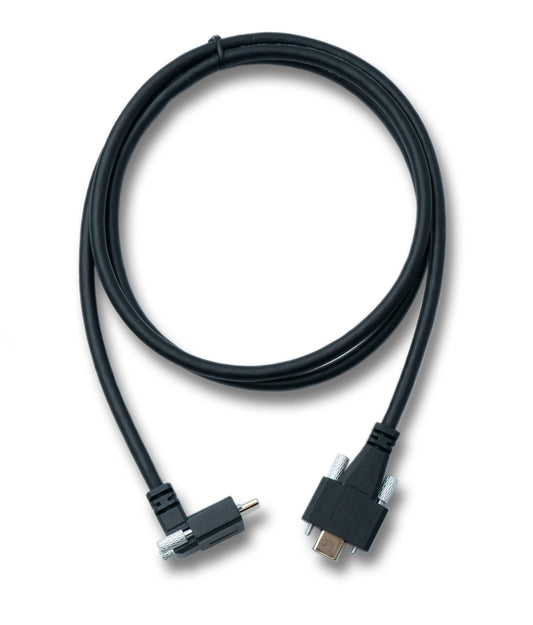 SYSTEM-S USB 3.1 Gen 2 cable 100 cm Type C male to male panel mount angled up down angled 10 Gbit/s 100W