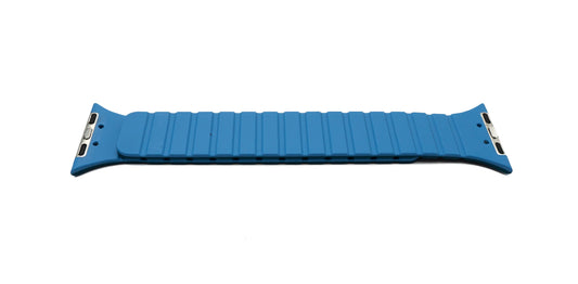 SYSTEM-S bracelet 42 44 45 49 mm made of silicone, flexible and magnetic for Apple Watch Smartwatch, blue, dark blue