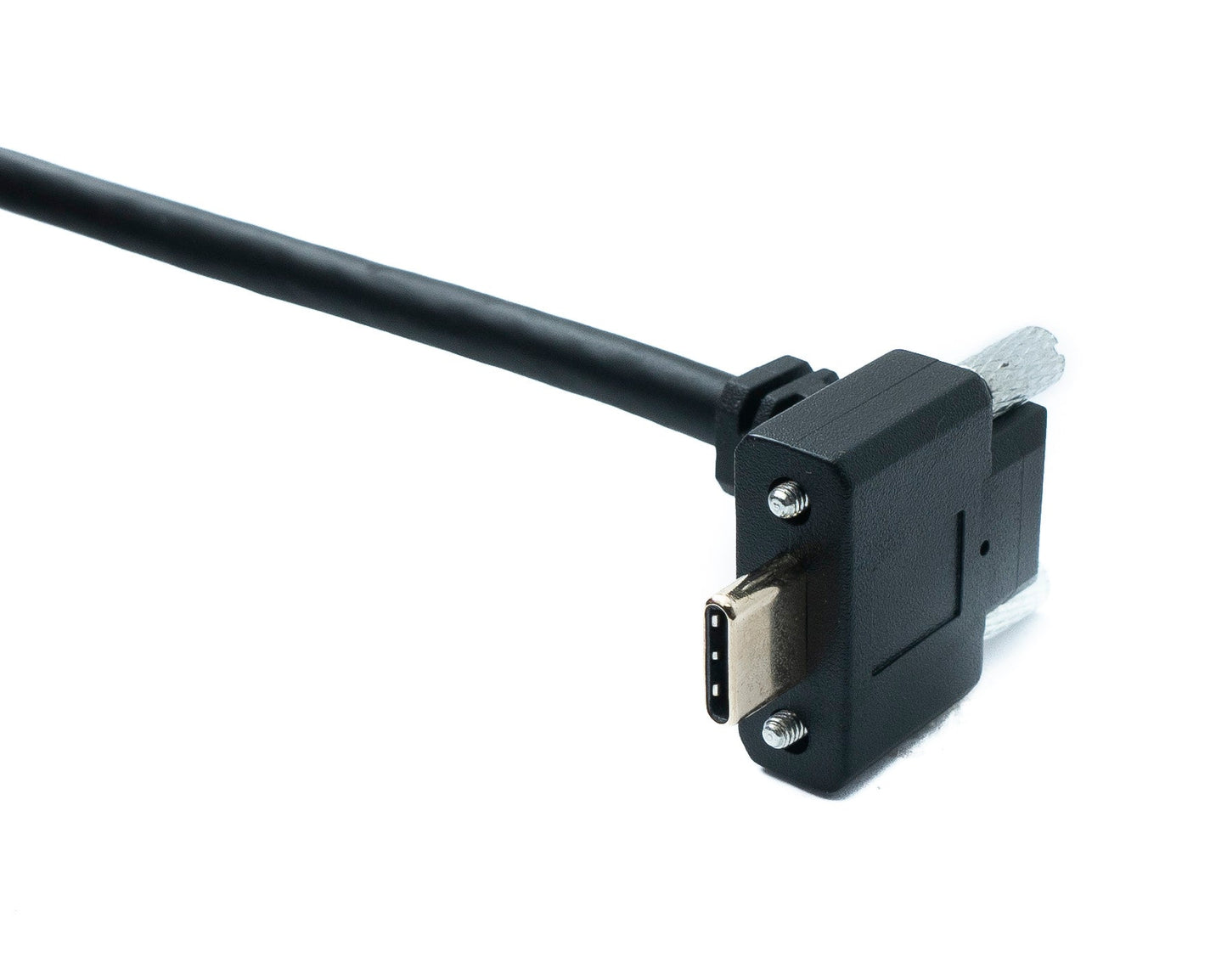 SYSTEM-S USB 3.1 Gen 2 Kabel 2 m Typ C Stecker zu Stecker Panel Mount Winkel Up Down Angled 10 Gbit/s 100W