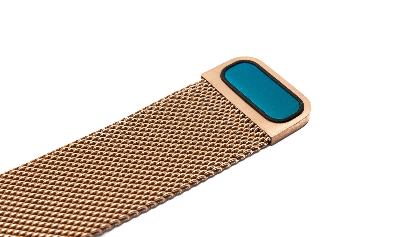 SYSTEM-S Milanese málmarmband fyrir Galaxy Watch 6 Classic snjallúr í bleiku