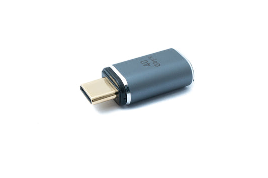 SYSTEM-S USB4 USB millistykki Tegund C karlkyns í kvenkyns 40 Gbit/s USB 4.0 snúra í gráum 100W
