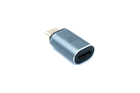 SYSTEM-S USB4 USB millistykki Tegund C karlkyns í kvenkyns 40 Gbit/s USB 4.0 snúra í gráum 100W