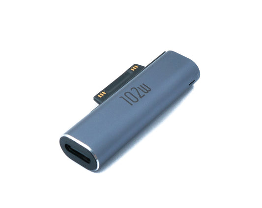 SYSTEM-S USB 3.1 millistykki af gerð C kvenkyns fyrir Microsoft Surface Pro 7 8 5 4 3 Go snúru í gráu