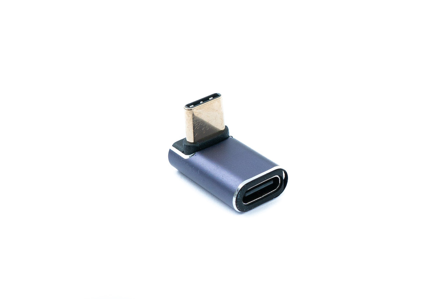 SYSTEM-S USB4 USB millistykki Tegund C karlkyns í kvenkyns 40 Gbit/s USB 4.0 hornsnúra í gráu
