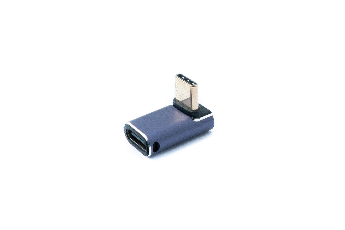 SYSTEM-S USB4 USB millistykki Tegund C karlkyns í kvenkyns 40 Gbit/s USB 4.0 hornsnúra í gráu