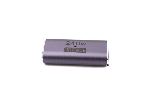 SYSTEM-S USB4 USB millistykki Tegund C kvenkyns í kvenkyns 40 Gbit/s USB 4.0 snúra í gráu