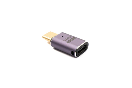 SYSTEM-S USB4 millistykki af gerð C karlkyns í kvenkyns 40 Gbit/s USB 4.0 snúra 240 W í gráu