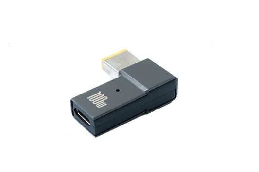 SYSTEM-S USB 3.1 millistykki af gerð C karlkyns í rétthyrndan 10,0 x 6,0 mm kvenkyns í gráu