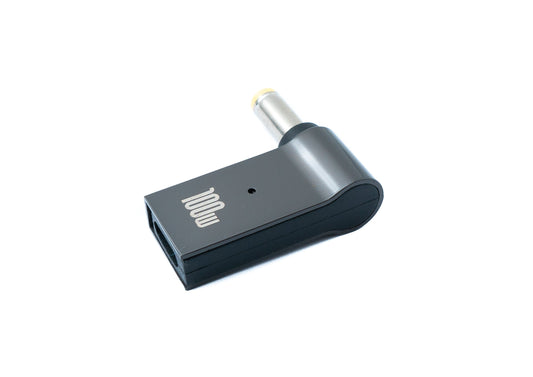 SYSTEM-S USB 3.1 millistykki af gerðinni C karlkyns í DC 20V 5,5 x 1,7 mm kvenkyns í gráu