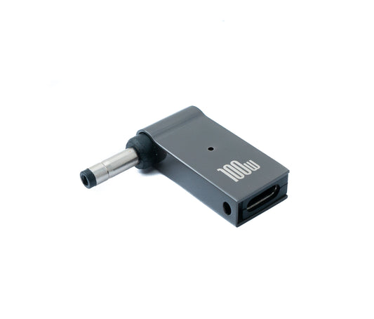 SYSTEM-S USB 3.1 millistykki af gerð C karlkyns í DC 20V 4.0 x 1.7 mm kvenkyns í gráu