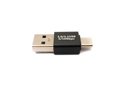 SYSTEM-S USB 3.0 Adapter Type A Male to 3.1 C Male Adapter 5 Gbit/s in Black