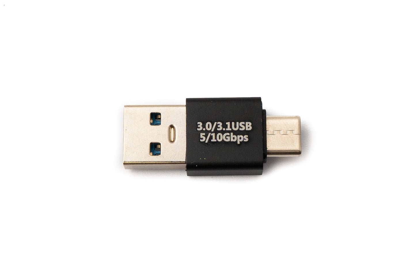 SYSTEM-S USB 3.0 Adapter Typ A Stecker zu 3.1 C Stecker Adapter 5 Gbit/s in Schwarz