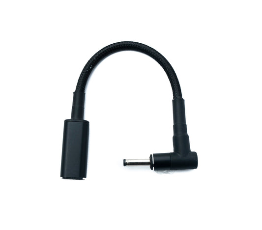 SYSTEM-S DC 20V cable 15 cm 3.5 x 1.35 plug to USB 3.1 Type C socket braided angle