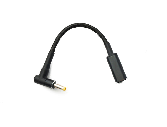 SYSTEM-S DC 20V Kabel 15 cm 4,0 x 1,7 Stecker zu USB 3.1 Typ C Buchse geflochten Winkel