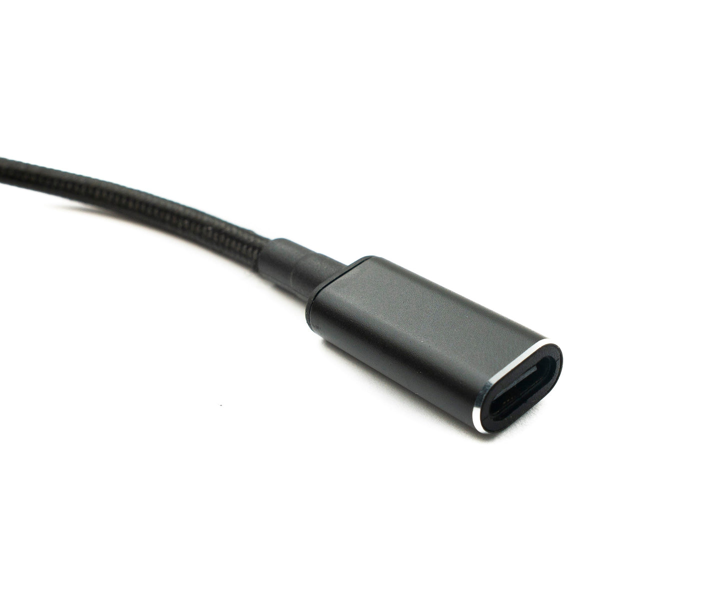 SYSTEM-S DC 20V Kabel 15 cm 4,0 x 1,7 Stecker zu USB 3.1 Typ C Buchse geflochten Winkel