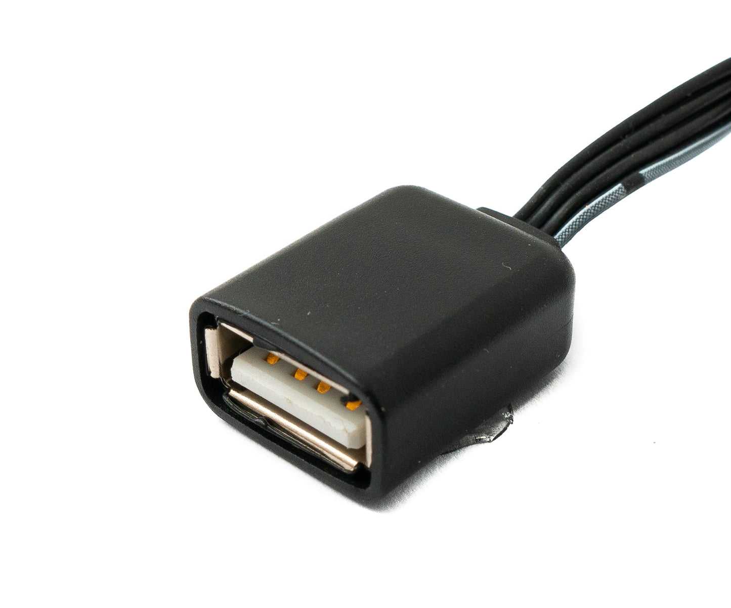 SYSTEM-S USB 2.0 Kabel 13 cm Typ A Stecker zu Buchse kurz flach in Schwarz